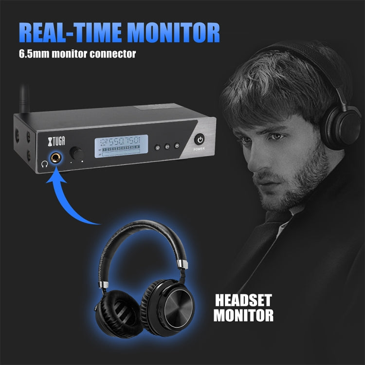 XTUGA  IEM1100 Professional Wireless In Ear Monitor System 4 BodyPacks(UK Plug) - Microphone by XTUGA | Online Shopping South Africa | PMC Jewellery | Buy Now Pay Later Mobicred