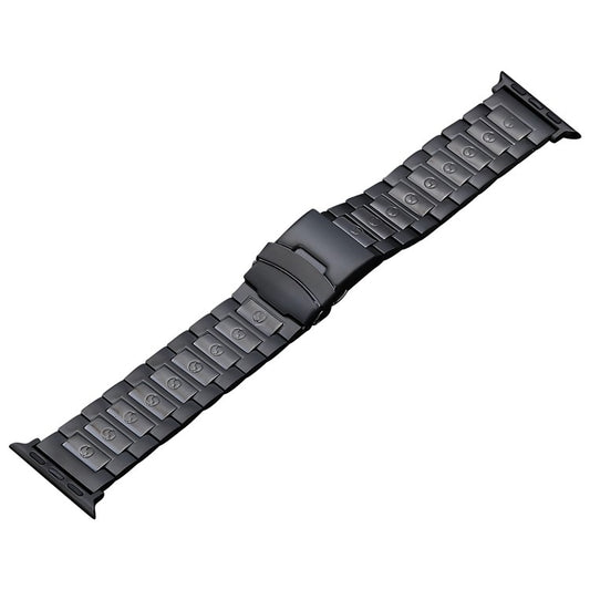 For Apple Watch SE 40mm Safety Buckle Titanium Steel Watch Band(Black) - Watch Bands by PMC Jewellery | Online Shopping South Africa | PMC Jewellery