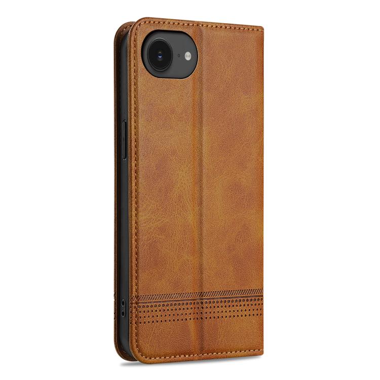 For iPhone 16e AZNS Magnetic Calf Texture Flip Leather Phone Case(Light Brown) - iPhone 16e Cases by AZNS | Online Shopping South Africa | PMC TechLife | Buy Now Pay Later Mobicred