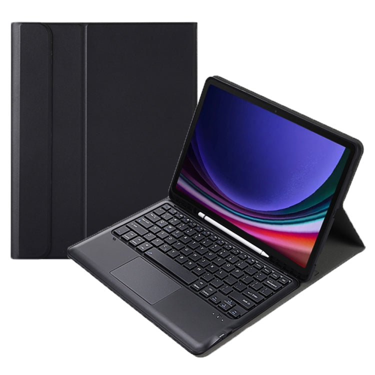 For Samsung Galaxy Tab S10+ 12.4 A810B-A Touch Pad Detachable Bluetooth Keyboard Leather Tablet Case(Black) - Samsung Keyboard by PMC TechLife | Online Shopping South Africa | PMC TechLife | Buy Now Pay Later Mobicred