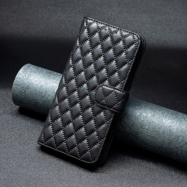 For OPPO A60 Diamond Lattice Wallet Leather Flip Phone Case(Black) - OPPO Cases by PMC TechLife | Online Shopping South Africa | PMC TechLife | Buy Now Pay Later Mobicred