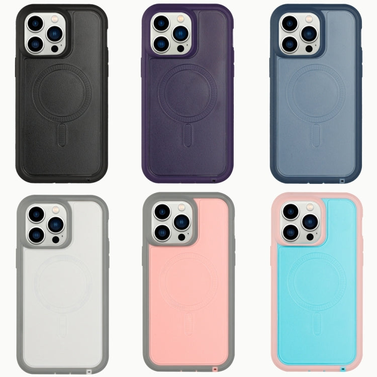 For iPhone 15 Pro Max Defender Series XT MagSafe Magnetic PC + TPU Shockproof Phone Case(Turquoise+Pink) - iPhone 15 Pro Max Cases by PMC TechLife | Online Shopping South Africa | PMC TechLife