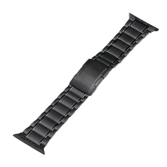 For Apple Watch Ultra 2 49mm Five Beads Turtle Buckle Titanium Steel Watch Band(Black) - Watch Bands by PMC Jewellery | Online Shopping South Africa | PMC Jewellery