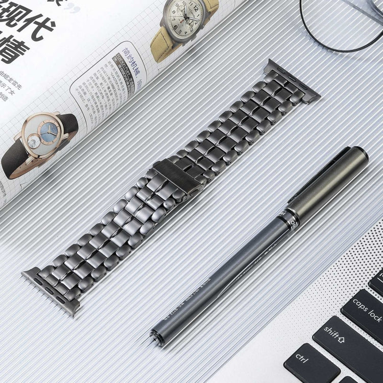 For Apple Watch Series 2 42mm Five Beads Titanium Steel Watch Band(Grey) - Watch Bands by PMC TechLife | Online Shopping South Africa | PMC TechLife
