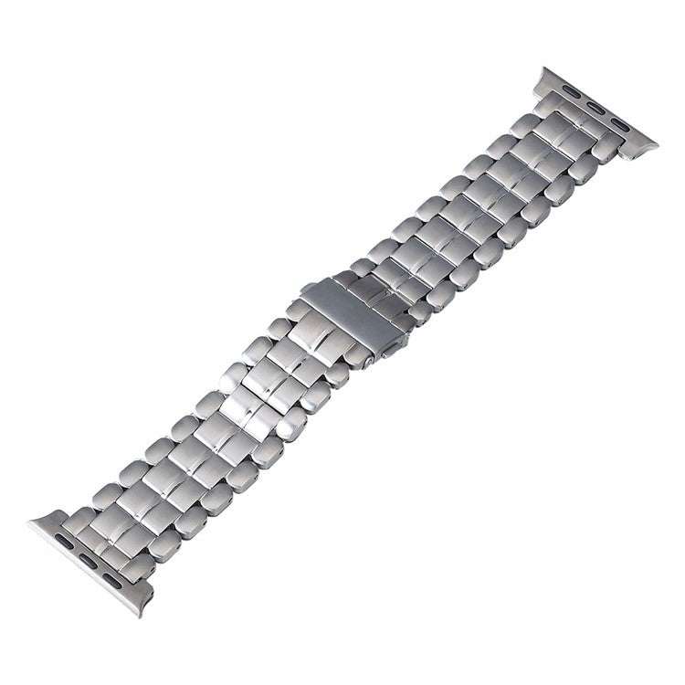 For Apple Watch 38mm Five Beads Titanium Steel Watch Band(Silver) - Watch Bands by PMC Jewellery | Online Shopping South Africa | PMC Jewellery