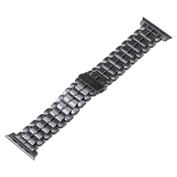 For Apple Watch SE 2023 40mm Five Beads Titanium Steel Watch Band(Grey) - Watch Bands by PMC TechLife | Online Shopping South Africa | PMC TechLife
