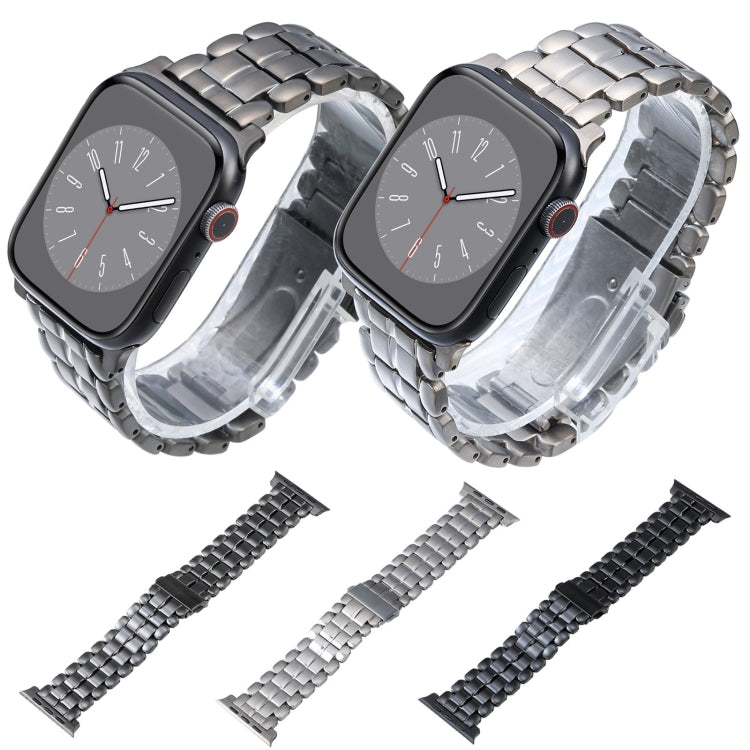 For Apple Watch 42mm Five Beads Titanium Steel Watch Band(Grey) - Watch Bands by PMC TechLife | Online Shopping South Africa | PMC TechLife | Buy Now Pay Later Mobicred