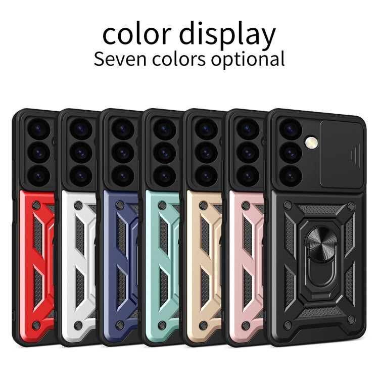 For Samsung Galaxy S24 5G Sliding Camera Cover Design TPU+PC Phone Case(Red) - Galaxy S24 5G Cases by PMC TechLife | Online Shopping South Africa | PMC TechLife