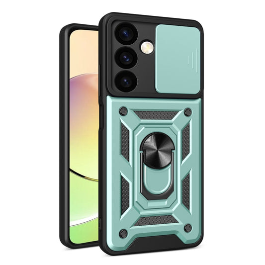 For Samsung Galaxy S24 5G Sliding Camera Cover Design TPU+PC Phone Case(Green) - Galaxy S24 5G Cases by PMC Jewellery | Online Shopping South Africa | PMC Jewellery