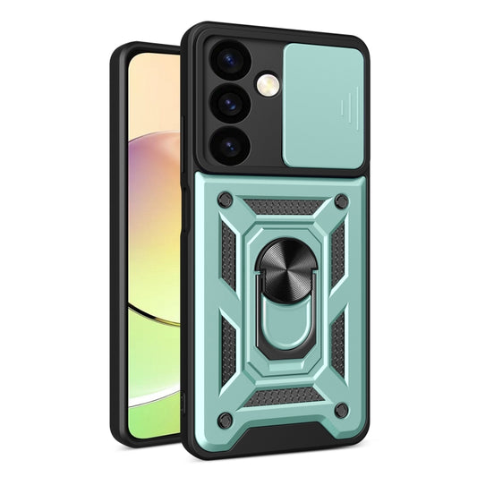 For Samsung Galaxy S24+ 5G Sliding Camera Cover Design TPU+PC Phone Case(Green) - Galaxy S24+ 5G Cases by PMC Jewellery | Online Shopping South Africa | PMC Jewellery