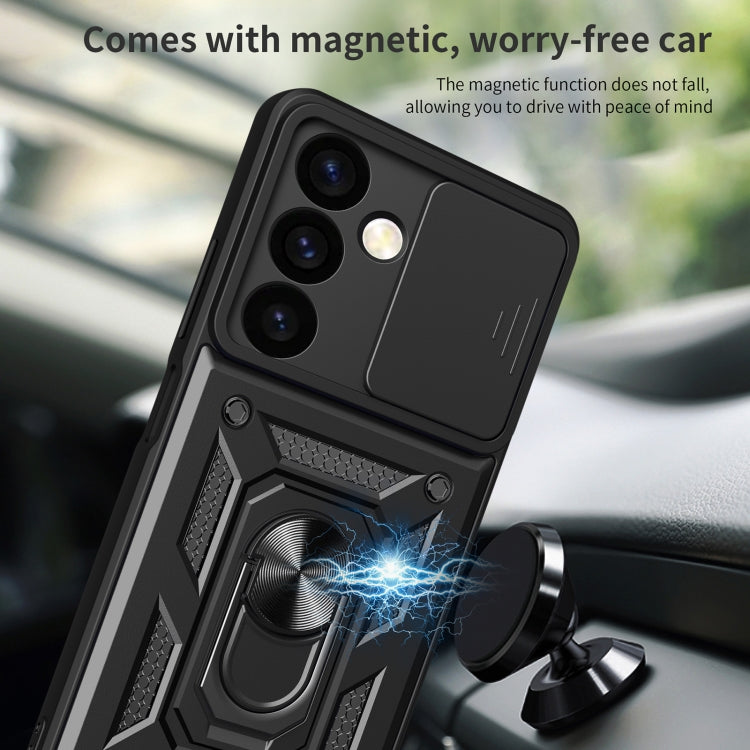 For Samsung Galaxy S24+ 5G Sliding Camera Cover Design TPU+PC Phone Case(Green) - Galaxy S24+ 5G Cases by PMC TechLife | Online Shopping South Africa | PMC TechLife