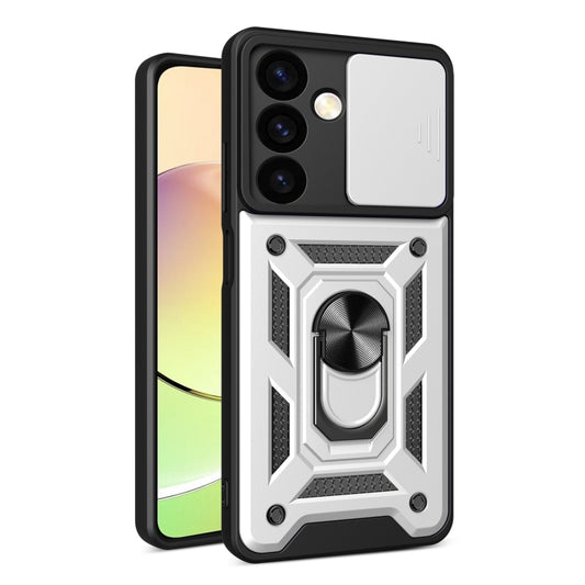 For Samsung Galaxy S24+ 5G Sliding Camera Cover Design TPU+PC Phone Case(Silver) - Galaxy S24+ 5G Cases by PMC Jewellery | Online Shopping South Africa | PMC Jewellery