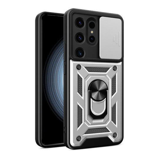 For Samsung Galaxy S24 Ultra 5G Sliding Camera Cover Design TPU+PC Phone Case(Silver) - Galaxy S24 Ultra 5G Cases by PMC Jewellery | Online Shopping South Africa | PMC Jewellery