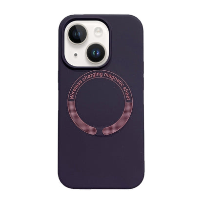 For iPhone 15 Plus Magsafe Magnetic Silicone Phone Case(Dark Purple) - iPhone 15 Plus Cases by PMC Jewellery | Online Shopping South Africa | PMC Jewellery