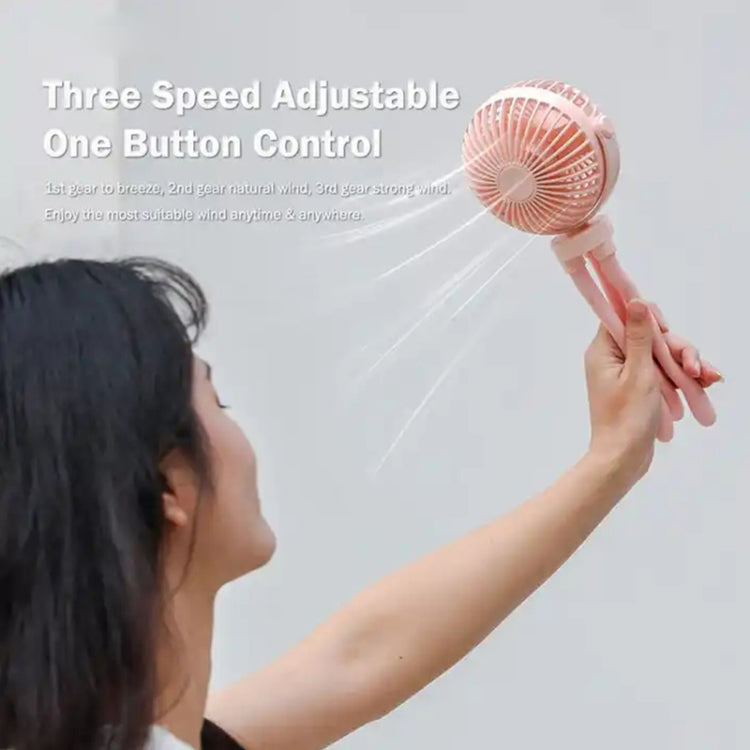 T8 2000mAh Flexible Octopus Tripod Rotatable Portable Fan(Pink) - free shipping - PMC TechLife - Order now!
