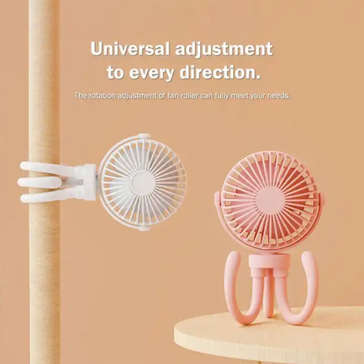 T8 2000mAh Flexible Octopus Tripod Rotatable Portable Fan(White) - Electric Fans by PMC TechLife | Online Shopping South Africa | PMC TechLife | Buy Now Pay Later Mobicred