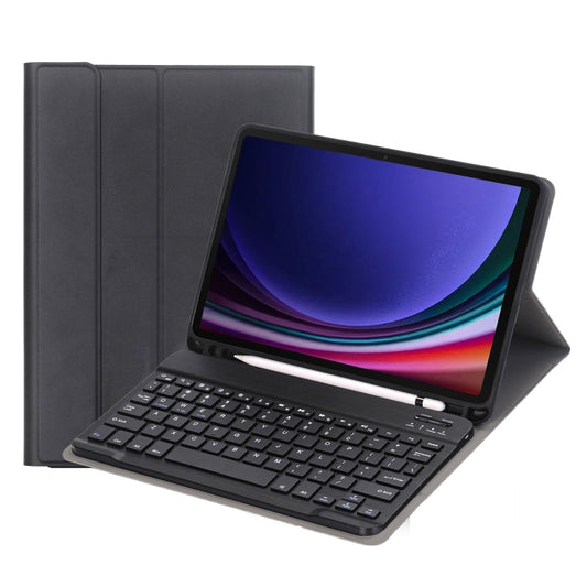 For Samsung Galaxy Tab S9 FE A710B Candy Color TPU Bluetooth Keyboard Leather Tablet Case with Pen Holder(Black) - Samsung Keyboard by PMC Jewellery | Online Shopping South Africa | PMC Jewellery