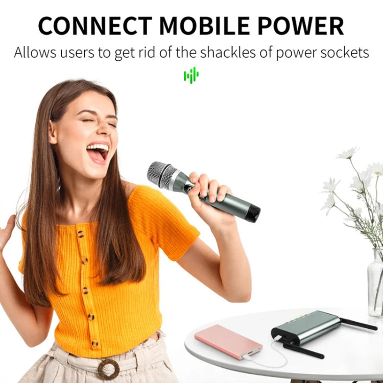 XTUGA U-F4600 Professional 4-Channel UHF Wireless Microphone System with 4 Handheld Microphone(UK Plug) - Microphone by XTUGA | Online Shopping South Africa | PMC TechLife | Buy Now Pay Later Mobicred