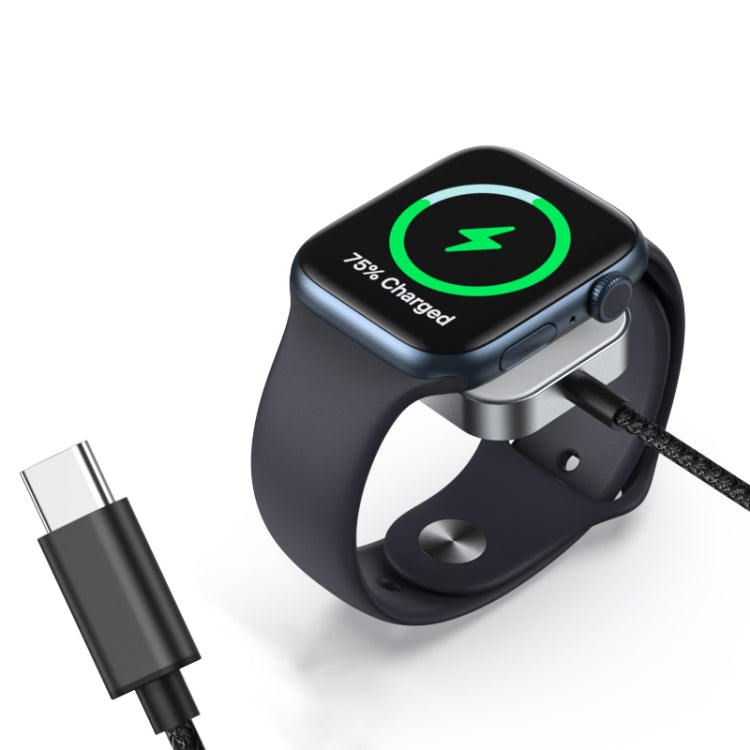 For Apple Watch Type-C Interface Magnetic Charger(Black) - Charger / Holder by PMC TechLife | Online Shopping South Africa | PMC TechLife | Buy Now Pay Later Mobicred