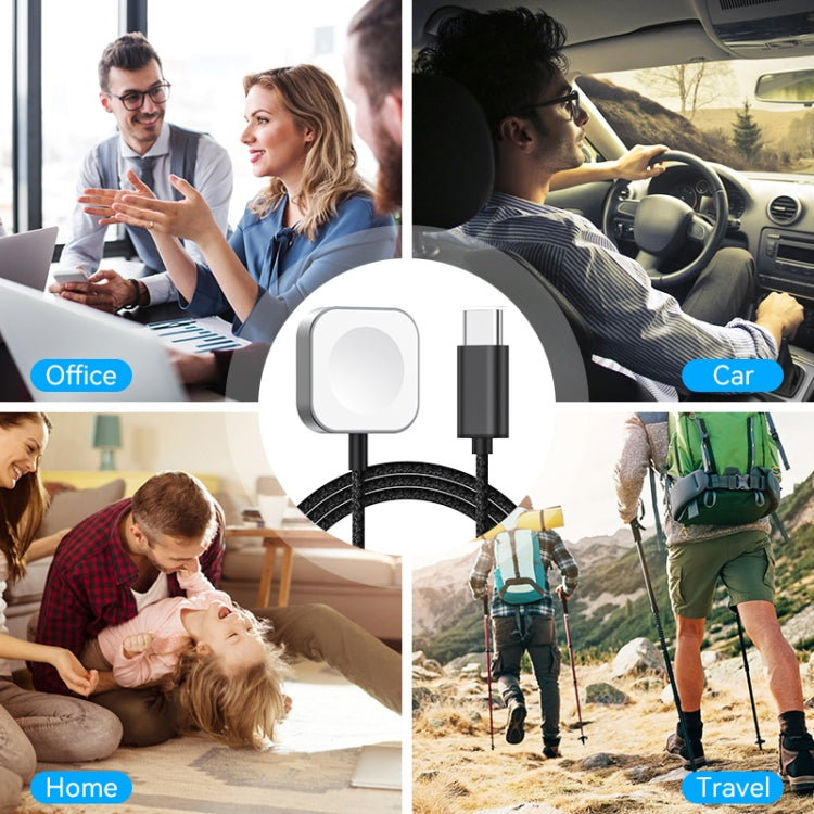 For Apple Watch Type-C Interface Magnetic Charger(Silver) - Charger / Holder by PMC TechLife | Online Shopping South Africa | PMC TechLife | Buy Now Pay Later Mobicred