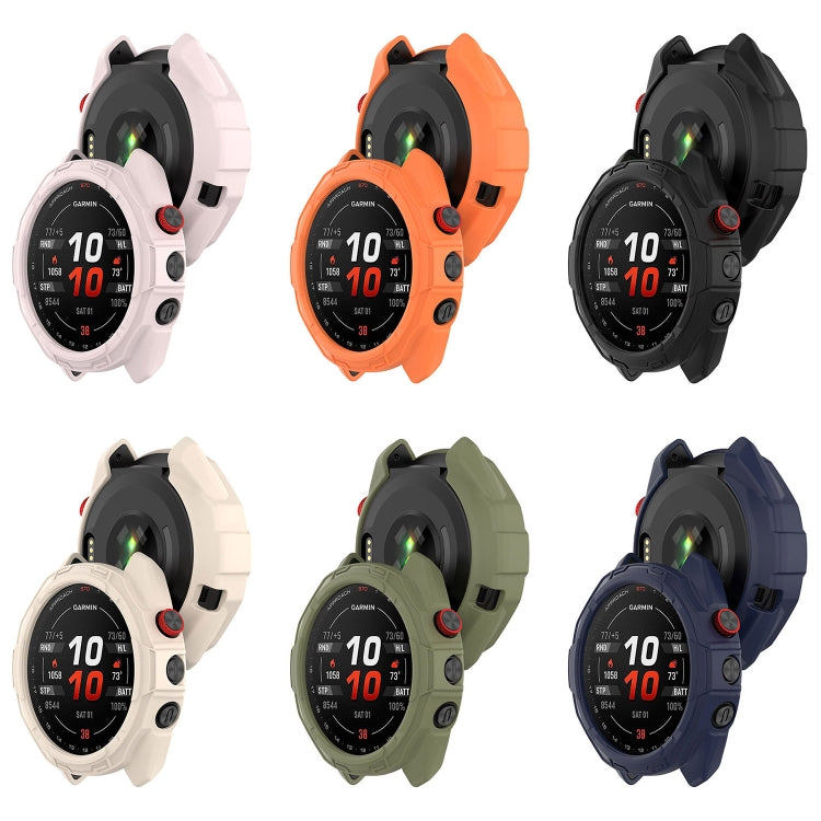 For Garmin Approach S70 42mm Armor Hollow Watch Protective Case(Light Pink) - Watch Cases by PMC TechLife | Online Shopping South Africa | PMC TechLife