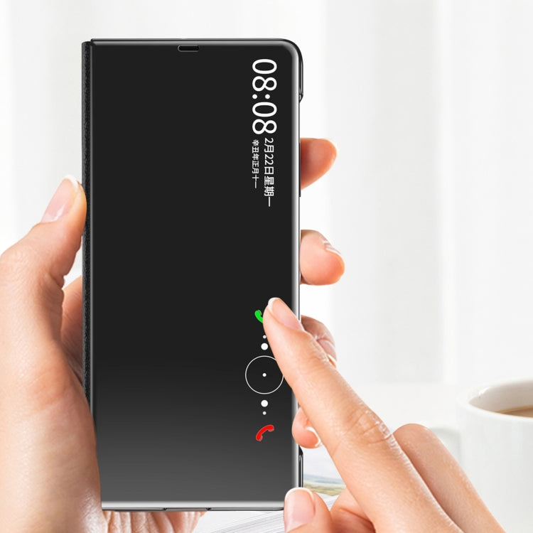 For Honor Magic V2 Electroplated Mirror Protective Phone Case with Holder(Black) - Honor Cases by PMC TechLife | Online Shopping South Africa | PMC TechLife | Buy Now Pay Later Mobicred