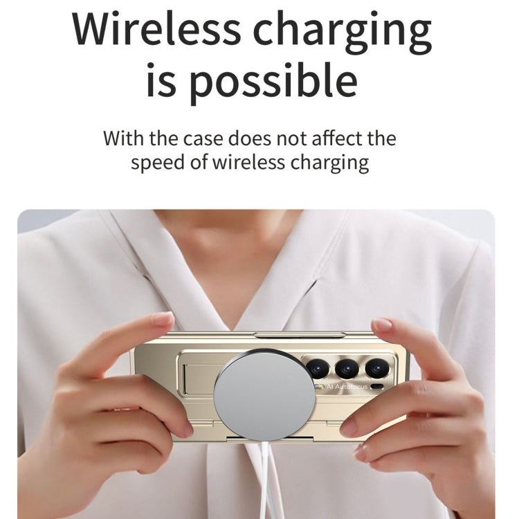 For Honor Magic V2 Integrated Folding Phone Case with Hinge(Rose Gold) - Honor Cases by PMC TechLife | Online Shopping South Africa | PMC TechLife | Buy Now Pay Later Mobicred