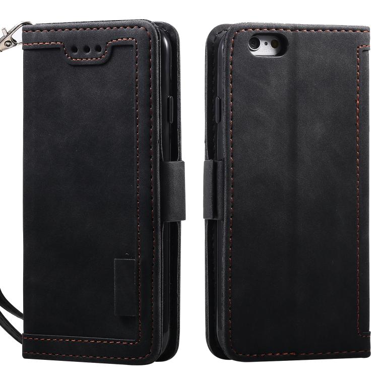 For iPhone 16e Retro Splicing Horizontal Flip Leather Phone Case(Black) - iPhone 16e Cases by PMC TechLife | Online Shopping South Africa | PMC TechLife | Buy Now Pay Later Mobicred
