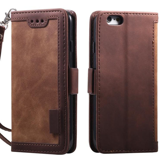 For iPhone 16e Retro Splicing Horizontal Flip Leather Phone Case(Brown) - iPhone 16e Cases by PMC Jewellery | Online Shopping South Africa | PMC Jewellery | Buy Now Pay Later Mobicred