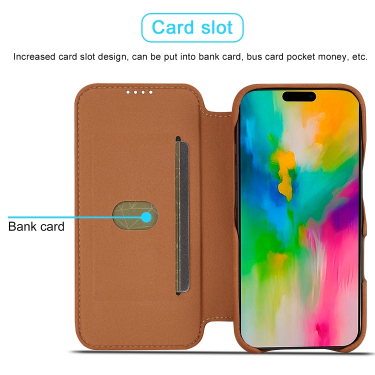 For iPhone 16 Plus LC.IMEEKE Hon Ancient Series Flip Leather Phone Case(Brown) - free shipping - PMC Jewellery - Order now!