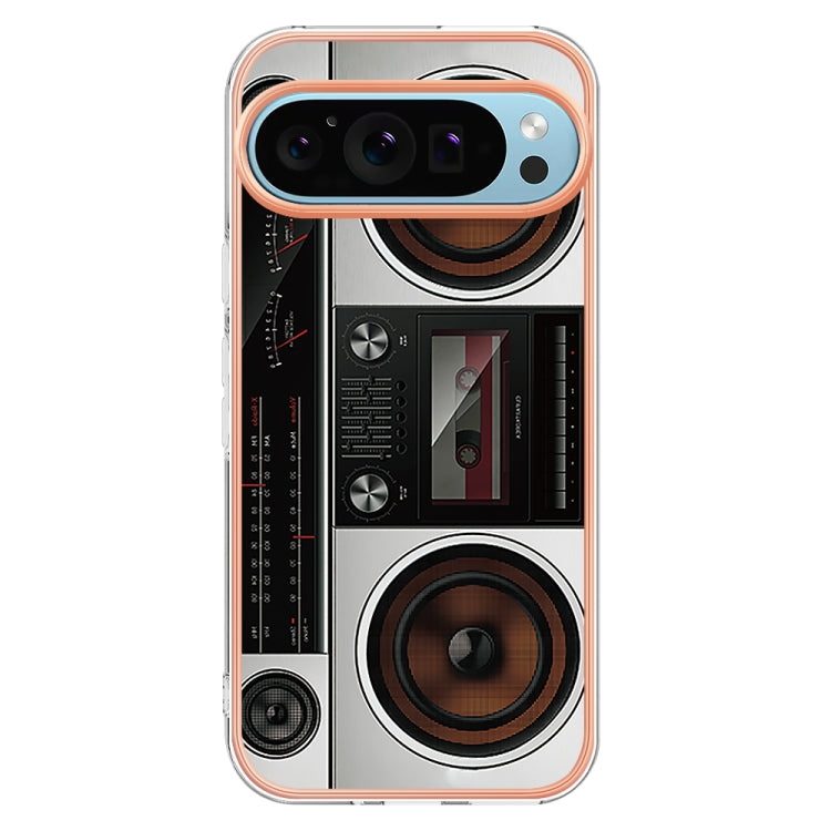 For Google Pixel 9 Pro XL Electroplating Dual-side IMD Phone Case(Retro Radio) - Google Cases by PMC TechLife | Online Shopping South Africa | PMC TechLife | Buy Now Pay Later Mobicred
