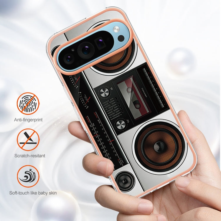 For Google Pixel 9 Pro XL Electroplating Dual-side IMD Phone Case(Retro Radio) - Google Cases by PMC TechLife | Online Shopping South Africa | PMC TechLife | Buy Now Pay Later Mobicred