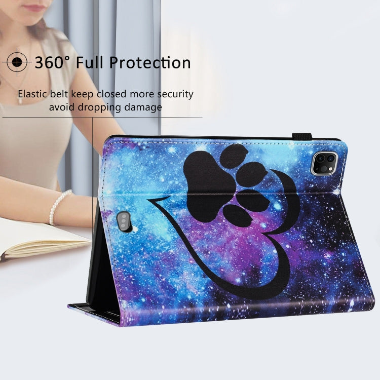 For iPad Pro 11 2024 Sewing Litchi Texture Smart Leather Tablet Case(Footprint) - iPad Pro 11 2024 Cases by PMC Jewellery | Online Shopping South Africa | PMC Jewellery | Buy Now Pay Later Mobicred