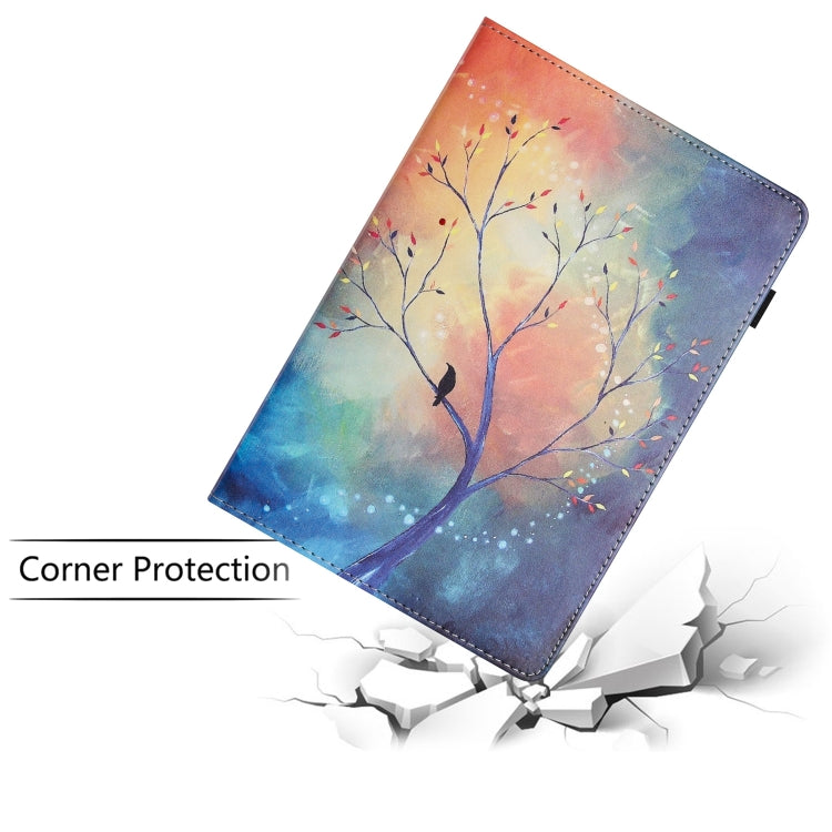 For Lenovo Tab M10 Sewing Litchi Texture Smart Leather Tablet Case(Oil Painting Tree) - Lenovo by PMC TechLife | Online Shopping South Africa | PMC TechLife | Buy Now Pay Later Mobicred