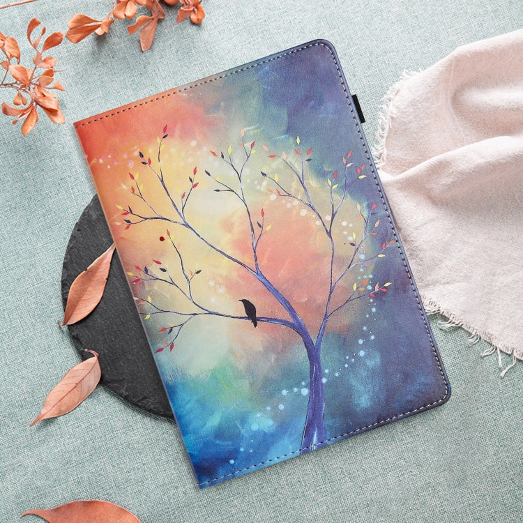 For Lenovo Tab M10 Sewing Litchi Texture Smart Leather Tablet Case(Oil Painting Tree) - Lenovo by PMC TechLife | Online Shopping South Africa | PMC TechLife | Buy Now Pay Later Mobicred