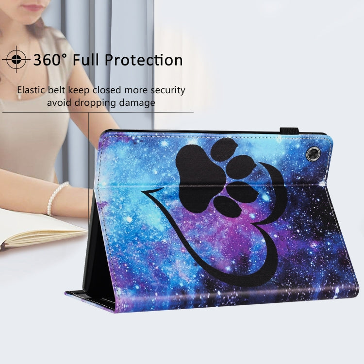 For Lenovo Tab M10 Gen 3 Sewing Litchi Texture Smart Leather Tablet Case(Footprint) - Lenovo by PMC TechLife | Online Shopping South Africa | PMC TechLife | Buy Now Pay Later Mobicred