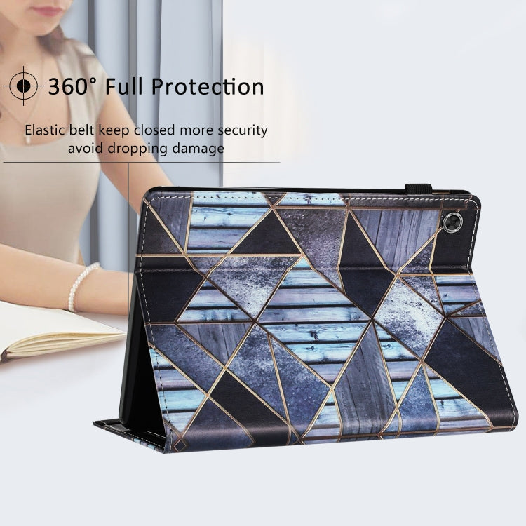For Lenovo M10 Plus Sewing Litchi Texture Smart Leather Tablet Case(Marble) - Lenovo by PMC TechLife | Online Shopping South Africa | PMC TechLife | Buy Now Pay Later Mobicred