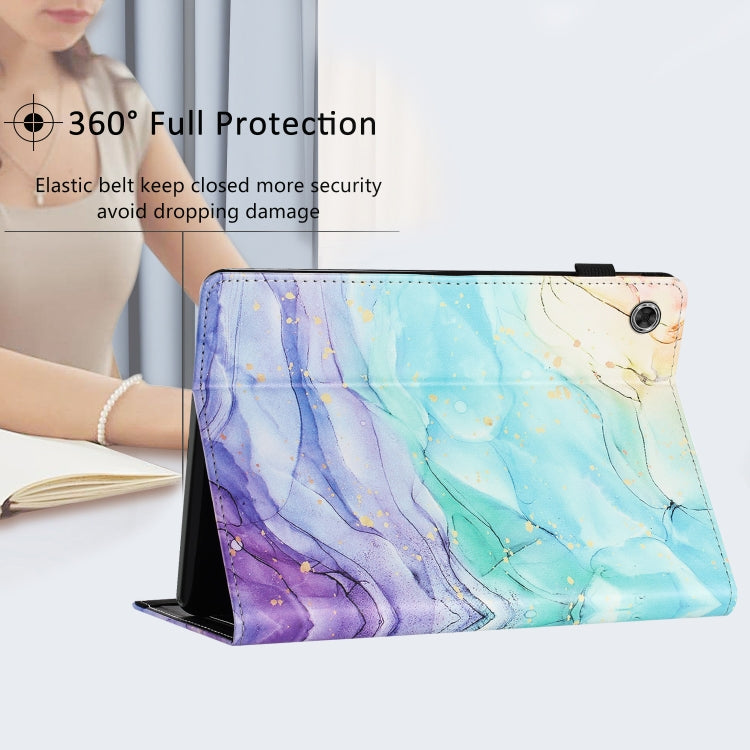 For Lenovo Tab M10 Plus 3rd Gen Sewing Litchi Texture Smart Leather Tablet Case(Oil Painting) - Lenovo by PMC TechLife | Online Shopping South Africa | PMC TechLife | Buy Now Pay Later Mobicred