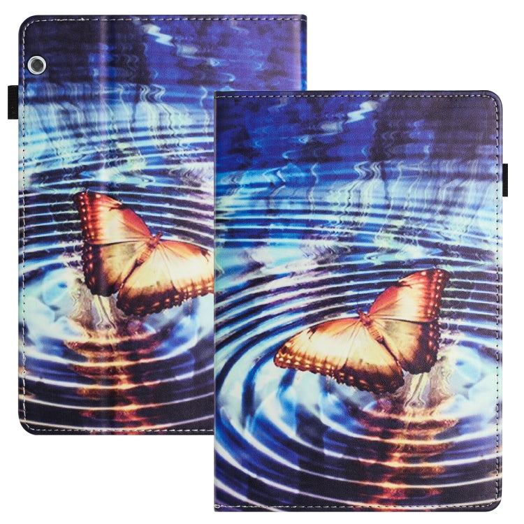For Huawei MediaPad T3 10 Sewing Litchi Texture Smart Leather Tablet Case(Butterfly) - Huawei by PMC TechLife | Online Shopping South Africa | PMC TechLife | Buy Now Pay Later Mobicred