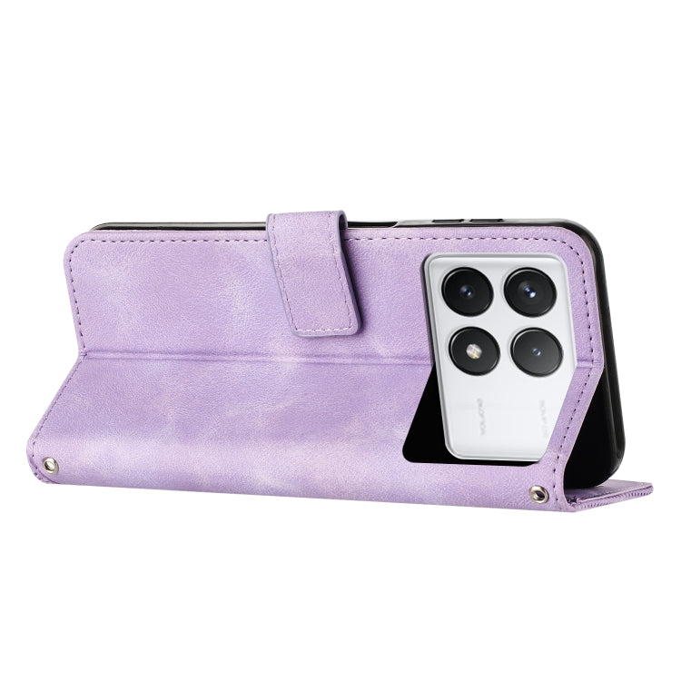 For Xiaomi Redmi K70 / K70 Pro Dream Triangle Leather Phone Case with Lanyard(Purple) - K70 Pro Cases by PMC Jewellery | Online Shopping South Africa | PMC Jewellery | Buy Now Pay Later Mobicred