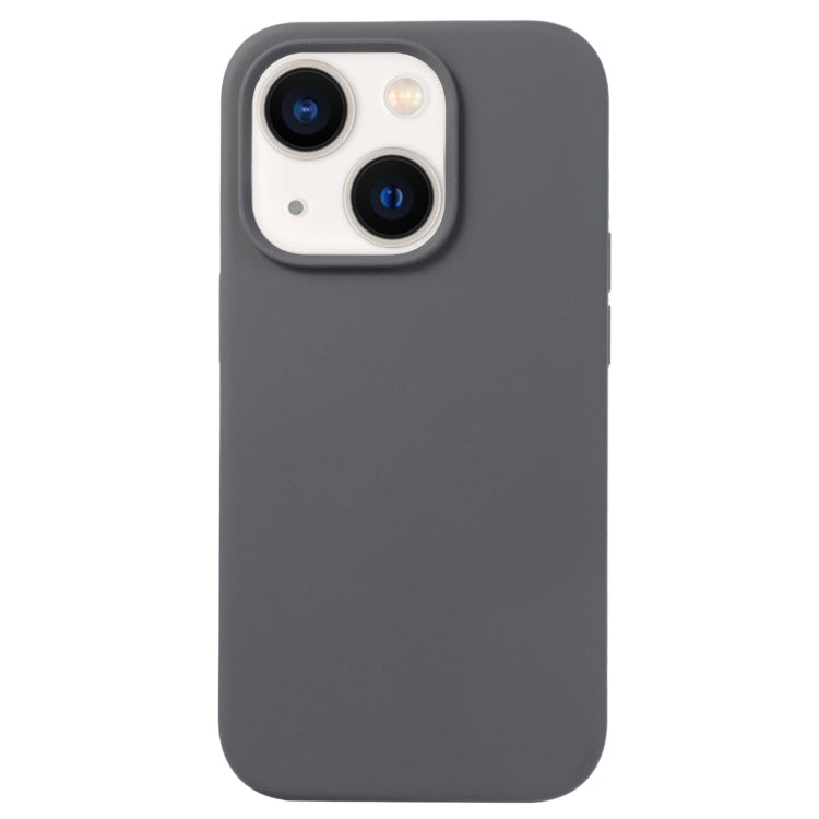 For iPhone 13 Liquid Silicone Phone Case(Charcoal Black) - iPhone 13 Cases by PMC TechLife | Online Shopping South Africa | PMC TechLife | Buy Now Pay Later Mobicred