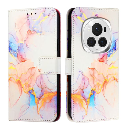 For Honor Magic6 Pro PT003 Marble Pattern Flip Leather Phone Case(Marble White) - Honor Cases by PMC Jewellery | Online Shopping South Africa | PMC Jewellery | Buy Now Pay Later Mobicred