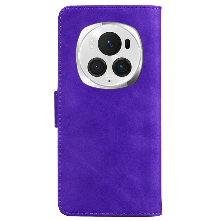 For Honor Magic6 Pro Skin Feel Pure Color Flip Leather Phone Case(Purple) - Honor Cases by PMC Jewellery | Online Shopping South Africa | PMC Jewellery | Buy Now Pay Later Mobicred