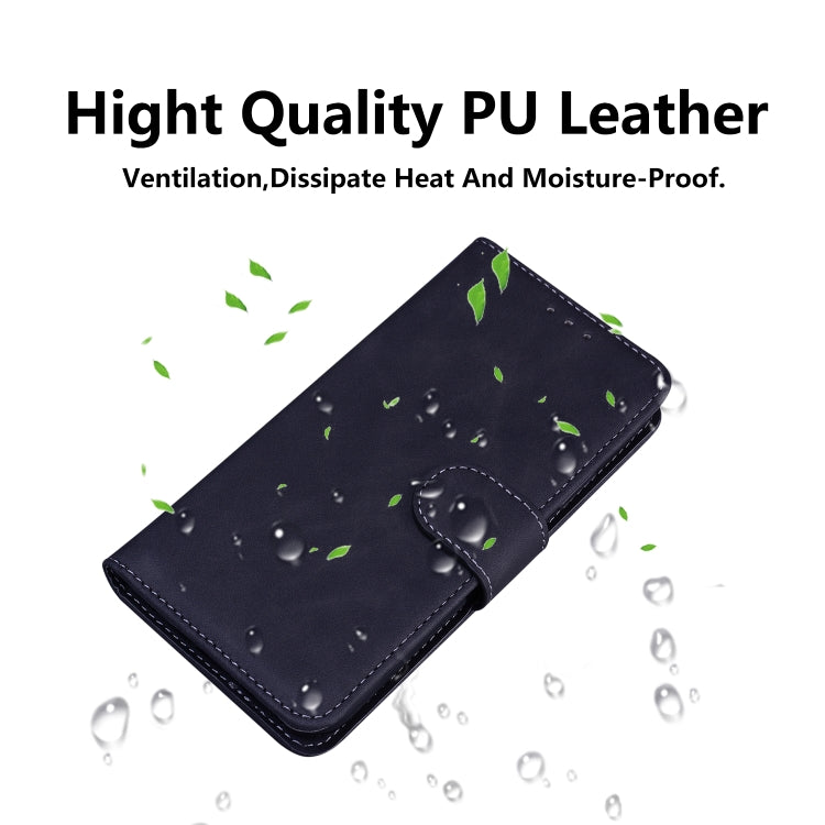 For Honor Magic6 Pro Skin Feel Pure Color Flip Leather Phone Case(Black) - Honor Cases by PMC Jewellery | Online Shopping South Africa | PMC Jewellery | Buy Now Pay Later Mobicred