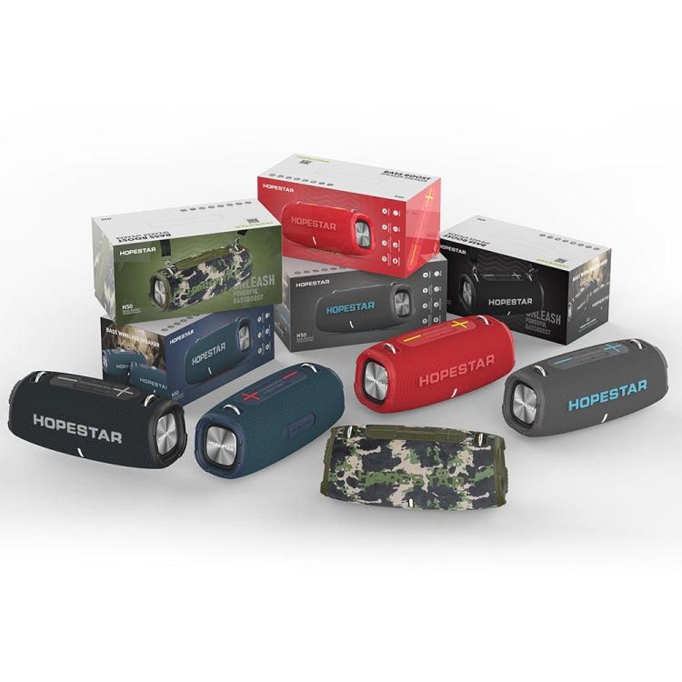 HOPESTAR H50 lPX6 Waterproof Portable Wireless Bluetooth Speaker(Blue) - free shipping - PMC Jewellery - Order now!