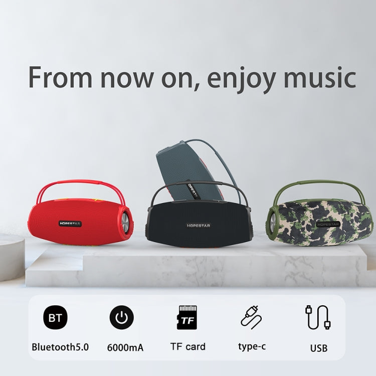 HOPESTAR H51 IPX6 Waterproof Outdoor Portable Wireless Bluetooth Speaker(Camouflage) - Desktop Speaker by HOPESTAR | Online Shopping South Africa | PMC Jewellery | Buy Now Pay Later Mobicred