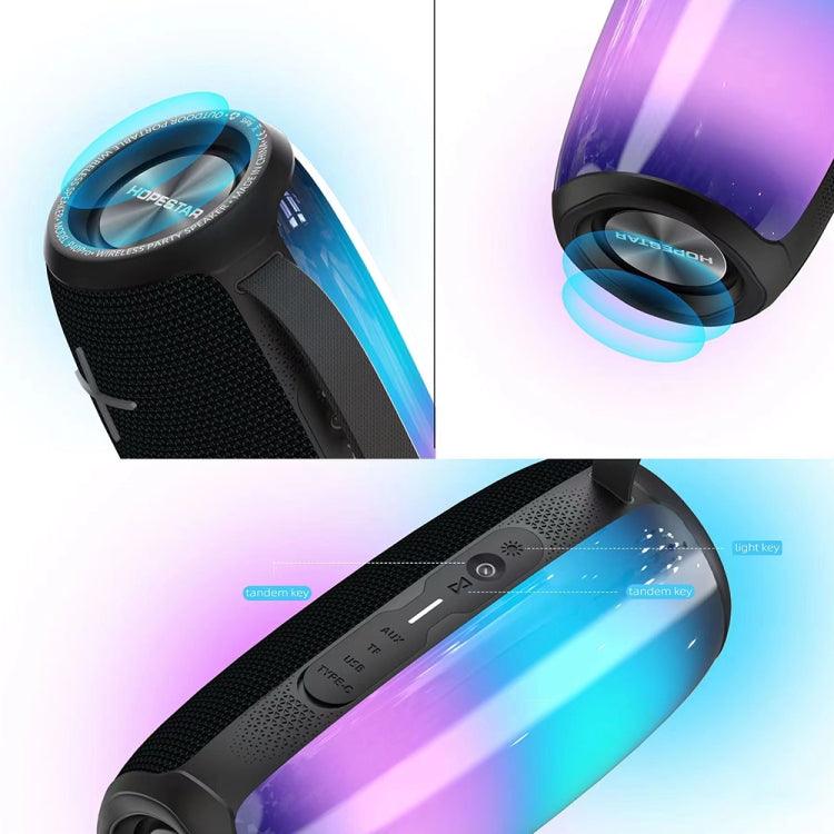 HOPESTAR P40 Pro IPX6 Waterproof RGB Light Wireless Bluetooth Speaker(Blue) - free shipping - PMC Jewellery - Order now!