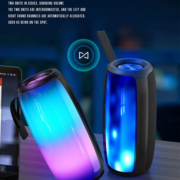 HOPESTAR P40 Pro IPX6 Waterproof RGB Light Wireless Bluetooth Speaker(Grey) - free shipping - PMC Jewellery - Order now!