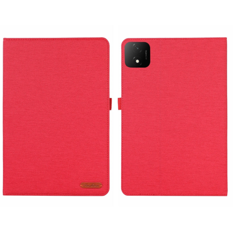 For Honor Pad GT Pro Cloth Texture Horizontal Flip PU + TPU Tablet Case(Red) - Honor by PMC TechLife | Online Shopping South Africa | PMC TechLife | Buy Now Pay Later Mobicred