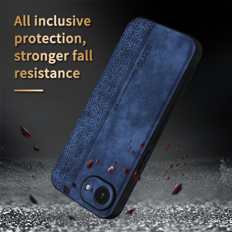For iPhone 16e AZNS 3D Embossed Skin Feel Phone Case(Purple) - free shipping - PMc TechLife - Order now!